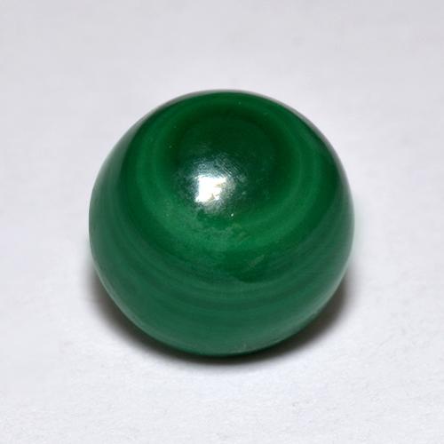 2.28캐럿 천연 미디엄 그린 말라카이트, 라운드 컷, 6.39 mm, 불투명체
