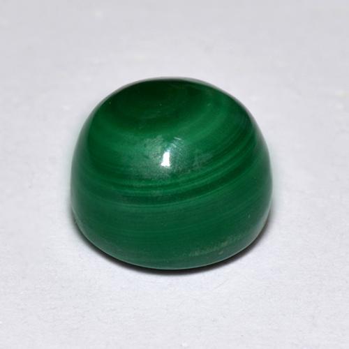 2.28캐럿 천연 미디엄 그린 말라카이트, 라운드 컷, 6.39 mm, 불투명체