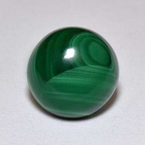 2.32캐럿 천연 여러 가지 빛깔의 녹색 말라카이트, 라운드 컷, 7.26 mm, 불투명체