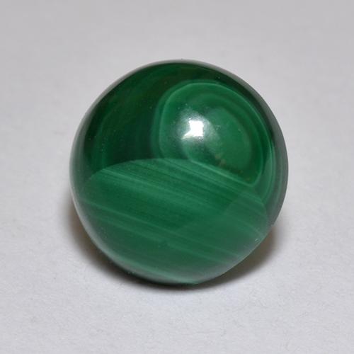 2.32캐럿 천연 여러 가지 빛깔의 녹색 말라카이트, 라운드 컷, 7.26 mm, 불투명체