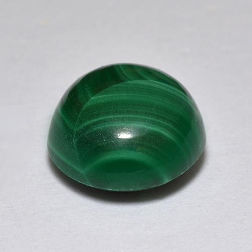 2.32캐럿 천연 여러 가지 빛깔의 녹색 말라카이트, 라운드 컷, 7.26 mm, 불투명체