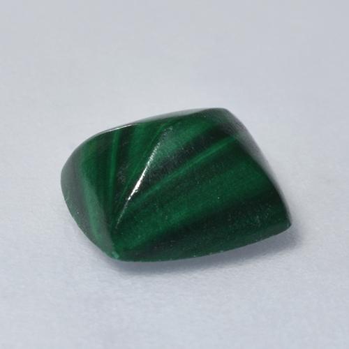 1.69캐럿 천연 여러 가지 빛깔의 녹색 말라카이트, 쿠션 컷, 7.1×6.5 mm, 불투명체