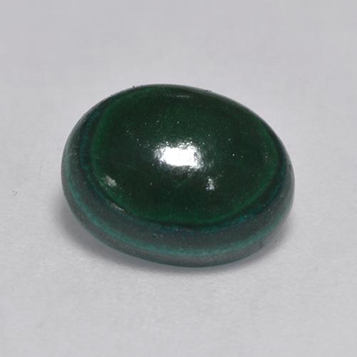 3.23캐럿 천연 여러 가지 빛깔의 녹색 말라카이트, 타원형 컷, 9.8×7.6 mm, 불투명체