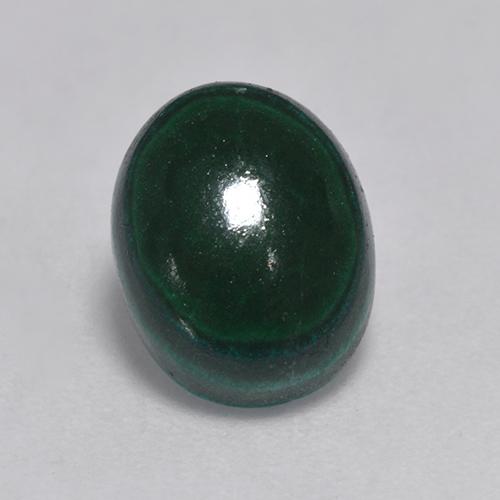 3.23캐럿 천연 여러 가지 빛깔의 녹색 말라카이트, 타원형 컷, 9.8×7.6 mm, 불투명체