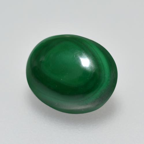 2.51캐럿 천연 여러 가지 빛깔의 녹색 말라카이트, 타원형 컷, 8.6×6.9 mm, 불투명체