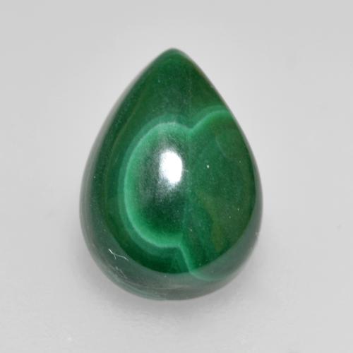 2.58캐럿 천연 미디엄 그린 말라카이트, 배 모양, 9.4×6.7 mm, 불투명체
