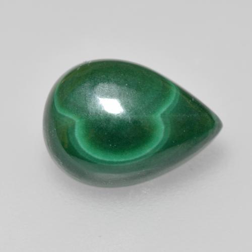 2.58캐럿 천연 미디엄 그린 말라카이트, 배 모양, 9.4×6.7 mm, 불투명체