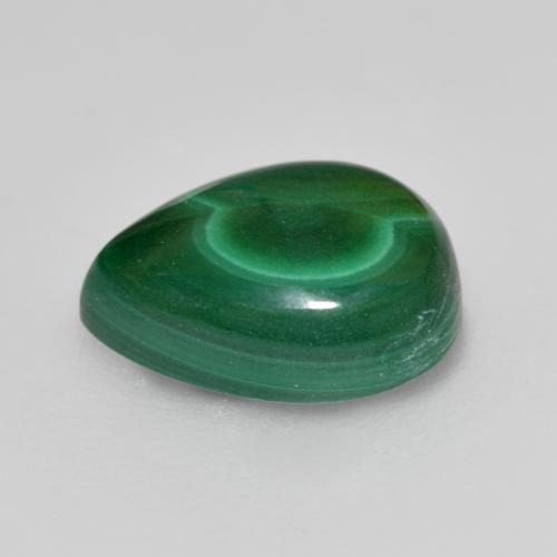 2.58캐럿 천연 미디엄 그린 말라카이트, 배 모양, 9.4×6.7 mm, 불투명체