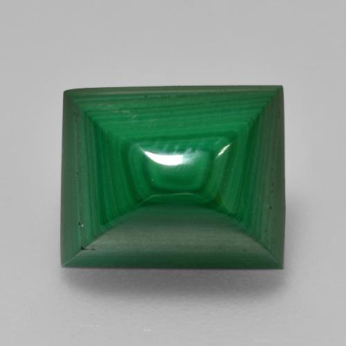 4.89캐럿 천연 미디엄 그린 말라카이트, 바게트, 9.6×7.9 mm, 불투명체