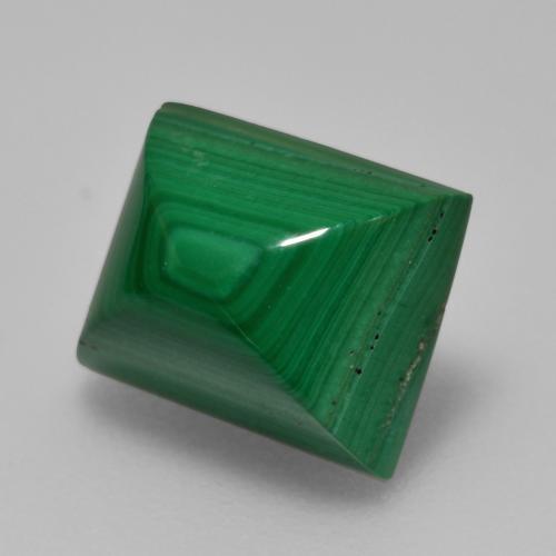 4.89캐럿 천연 미디엄 그린 말라카이트, 바게트, 9.6×7.9 mm, 불투명체