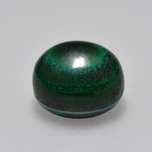 2.33캐럿 천연 딥 그린 말라카이트, 타원형 컷, 7.9×6.7 mm, 불투명체