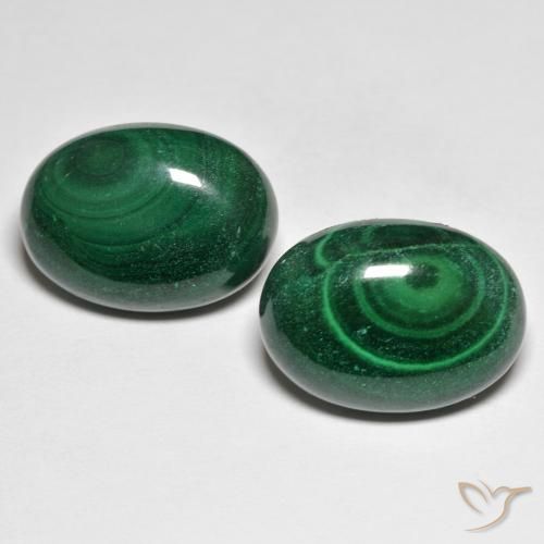 32.27캐럿 천연 녹색 공작석 보석, 타원형 컷, 불투명체