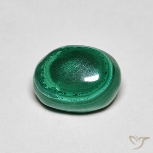 2.72ct 자연스러운 녹색 공작석, 타원형, 불투명체