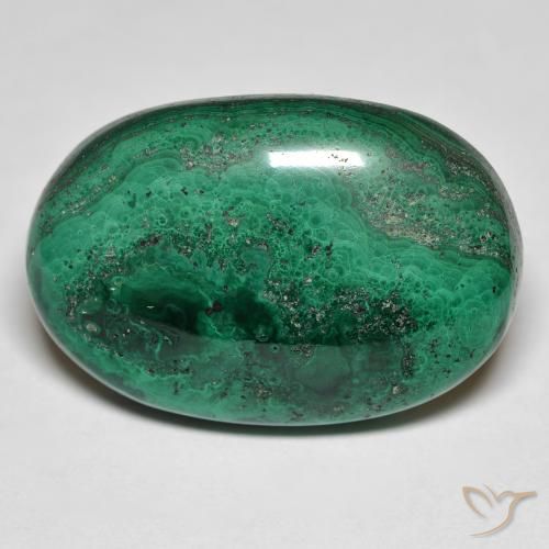 29.33ct 자연스러운 녹색 공작석, 타원형, 불투명체