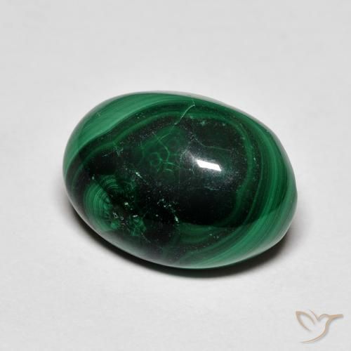 8.37ct 자연스러운 녹색 공작석, 타원형, 불투명체