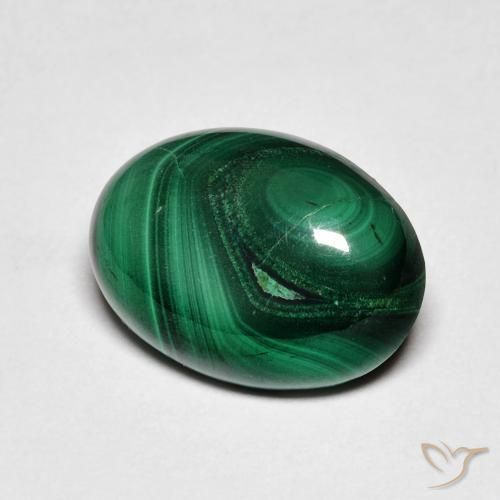 7.31ct 자연스러운 녹색 공작석, 타원형, 불투명체