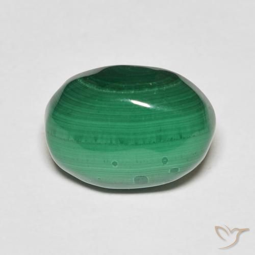7.62ct 자연스러운 녹색 공작석, 타원형, 불투명체