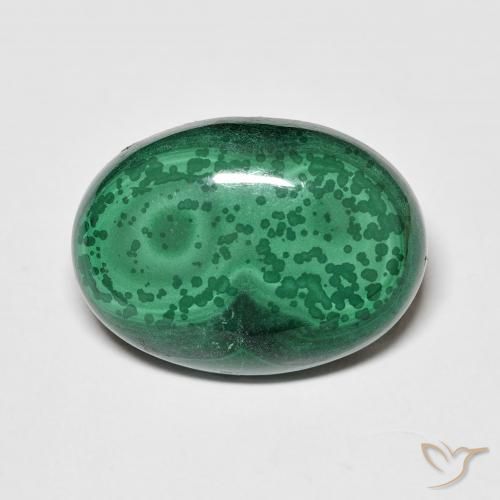 21.52ct 자연스러운 녹색 공작석, 타원형, 불투명체