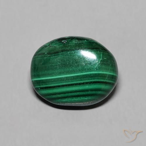 2.95ct 자연스러운 녹색 공작석, 타원형, 불투명체