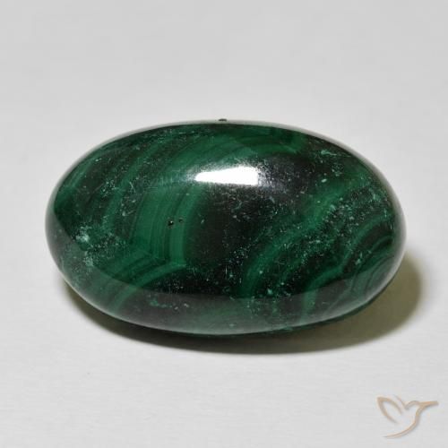 44.21ct 자연스러운 짙은 녹색 공작석, 타원형, 불투명체
