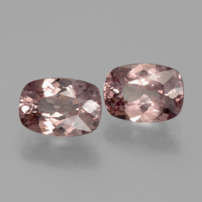 2.28캐럿 천연 라이트 로즈 말레이 가넷 보석, 쿠션 컷, 7.1×5.1 mm, VS