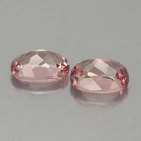 캐럿 천연 라이트 로즈 말레이 가넷 보석, 쿠션 컷, 7.3×5.2 mm, VVS-VS