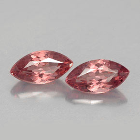 캐럿 천연 핑크빛 로즈 말레이 가넷 보석, 마퀴즈, 7.9×4.1 mm, VVS