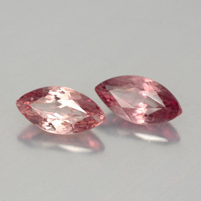 캐럿 천연 핑크빛 로즈 말레이 가넷 보석, 마퀴즈, 7.8×4 mm, VVS