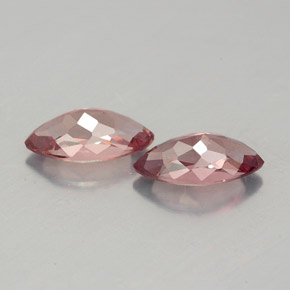 캐럿 천연 핑크빛 로즈 말레이 가넷 보석, 마퀴즈, 7.8×4 mm, VVS