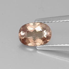 0.98캐럿 천연 라이트 로즈 말레이 가넷, 타원형 컷, 7.2×5.1 mm, VS