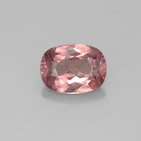 1.01캐럿 천연 핑크빛 로즈 말레이 가넷, 쿠션 컷, 7×5.2 mm, VS