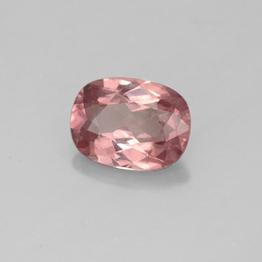 1.01캐럿 천연 핑크빛 로즈 말레이 가넷, 쿠션 컷, 7×5.2 mm, VS