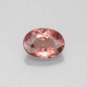 1.08캐럿 천연 로즈 말레이 가넷, 타원형 컷, 7.2×5.3 mm, VS