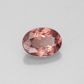 1.08캐럿 천연 로즈 말레이 가넷, 타원형 컷, 7.2×5.3 mm, VS