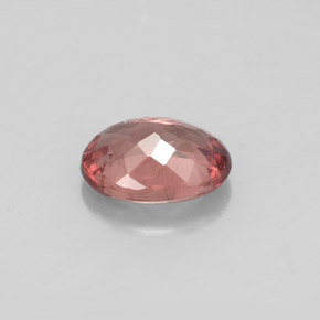 1.08캐럿 천연 로즈 말레이 가넷, 타원형 컷, 7.2×5.3 mm, VS