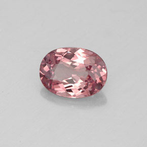 1.00캐럿 천연 핑크빛 로즈 말레이 가넷, 타원형 컷, 7×5.1 mm, VVS