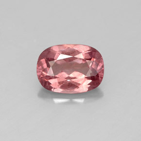 1.12캐럿 천연 핑크빛 로즈 말레이 가넷, 쿠션 컷, 7.2×5.2 mm, VS-SI