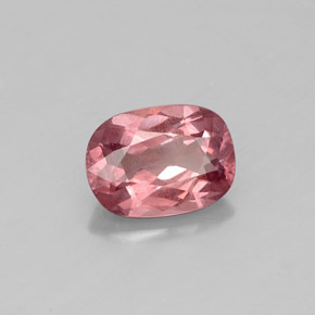 1.12캐럿 천연 핑크빛 로즈 말레이 가넷, 쿠션 컷, 7.2×5.2 mm, VS-SI