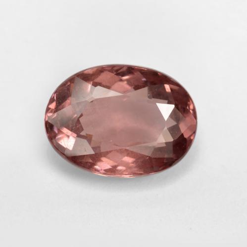 1.14캐럿 천연 로즈 핑크 말레이 가넷, 타원형 컷, 7.2×5.3 mm, VS