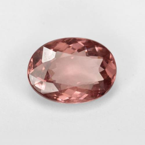 1.14캐럿 천연 로즈 핑크 말레이 가넷, 타원형 컷, 7.2×5.3 mm, VS
