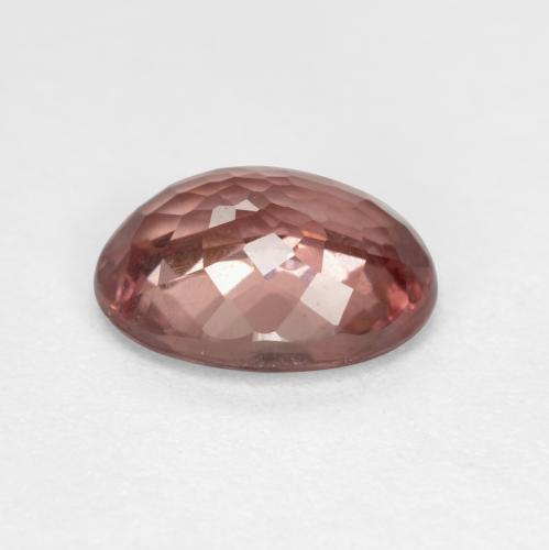 1.14캐럿 천연 로즈 핑크 말레이 가넷, 타원형 컷, 7.2×5.3 mm, VS