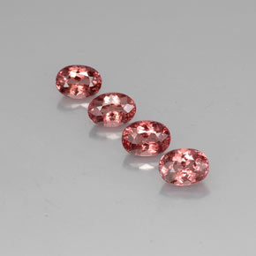5.21캐럿 천연 로즈 말레이 가넷 보석, 타원형 컷, 7.2×5.2 mm, VVS