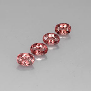 5.21캐럿 천연 로즈 말레이 가넷 보석, 타원형 컷, 7.2×5.2 mm, VVS