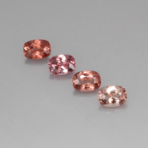 캐럿 천연 멀티컬러 말레이 가넷 보석, 쿠션 컷, 7.1×5.2 mm, VVS-VS