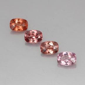 4.57캐럿 천연 멀티컬러 말레이 가넷 보석, 쿠션 컷, 7.1×5.1 mm, VVS-VS