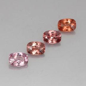 4.57캐럿 천연 멀티컬러 말레이 가넷 보석, 쿠션 컷, 7.1×5.1 mm, VVS-VS
