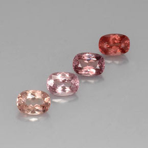 캐럿 천연 멀티컬러 말레이 가넷 보석, 쿠션 컷, 7.2×5.2 mm, VVS-VS