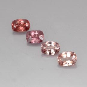 4.31캐럿 천연 멀티컬러 말레이 가넷 보석, 쿠션 컷, 7.1×5.1 mm, VVS-VS