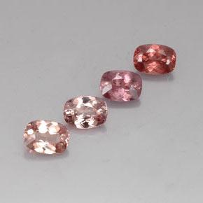 4.31캐럿 천연 멀티컬러 말레이 가넷 보석, 쿠션 컷, 7.1×5.1 mm, VVS-VS