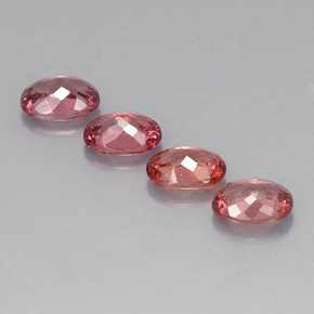 캐럿 천연 핑크빛 로즈 말레이 가넷 보석, 타원형 컷, 7×5.2 mm, VVS-VS